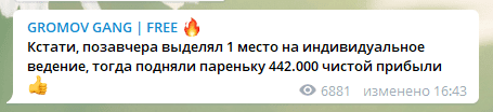 Условия по доверительному управлению от Gromov Gang Free