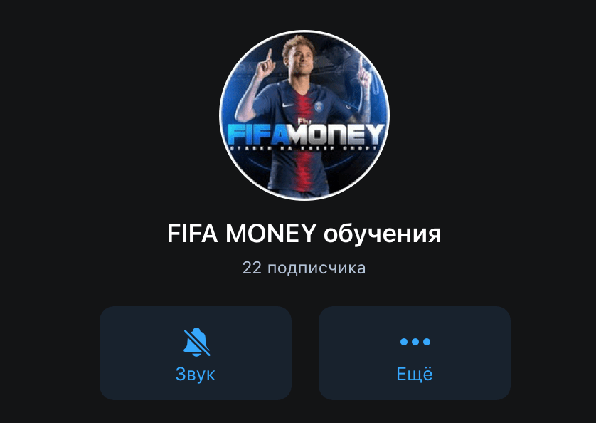 Телеграм канал обучение от каппера Fifa Money