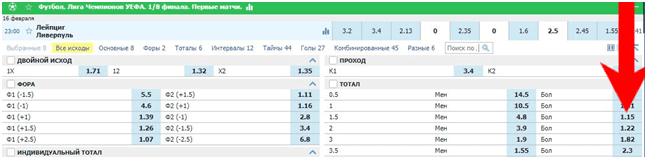 тотал больше 1.5