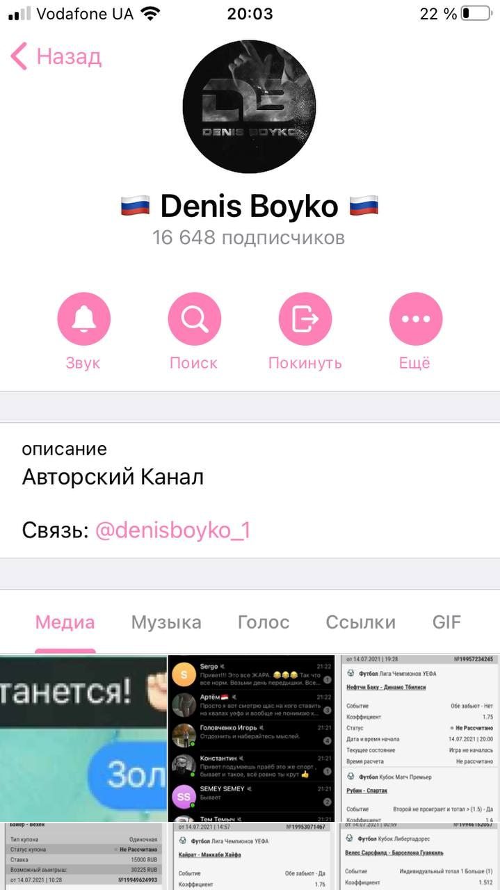 Denis Boyko Телеграмм канал