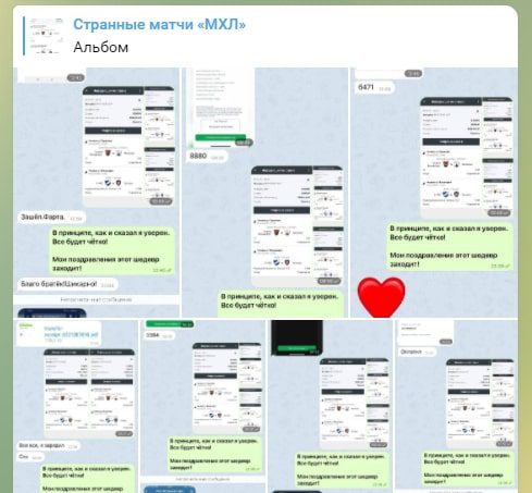 Отзывы о проекте Странные матчи “МХЛ” - скриншоты переписки с клиентами