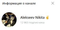 Nikita Alekseev - канал в Telegram