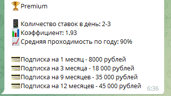 Стоимость подпика Premium каппера Interium