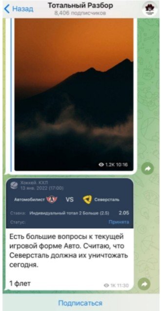Тотальный разбор Телеграмм - прогнозы на спорт