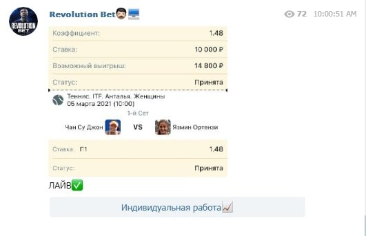 Ставки Revolution Bet Телеграмм