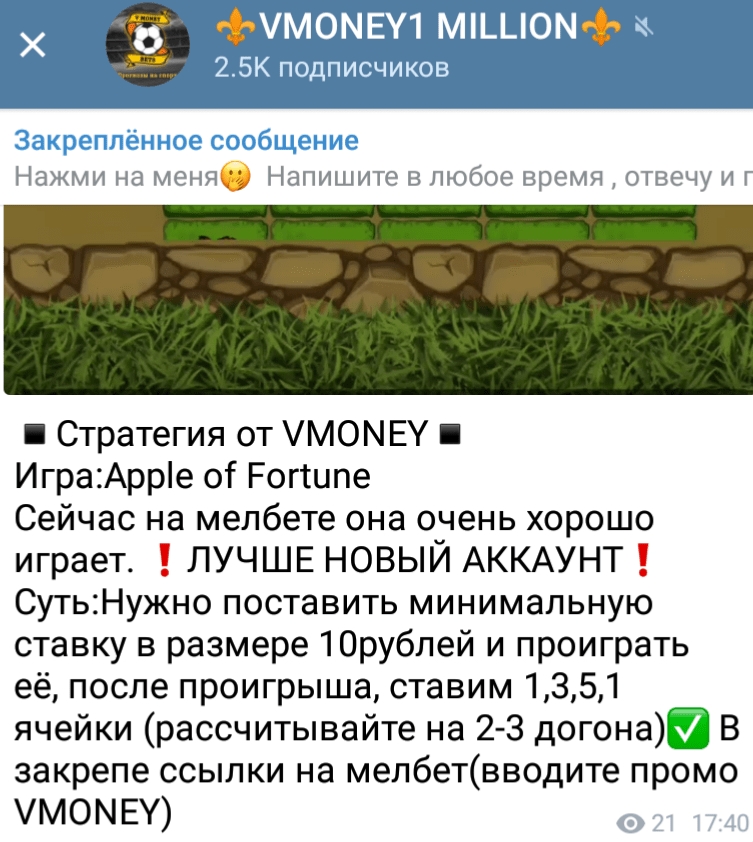 VMONEY1 MILLION - стратегия