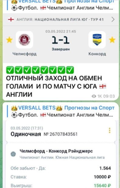 VERSALL BETS ставки на спорт