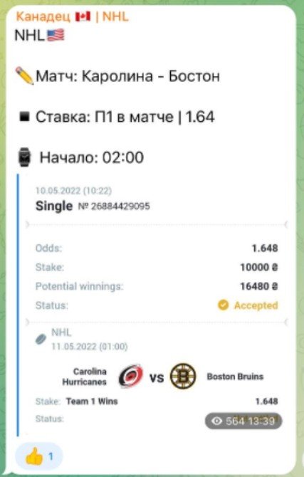 Канадец NHL - ставки