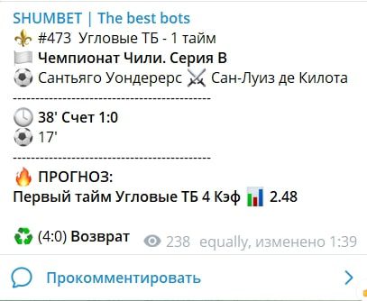 Прогнозы SHUMBET