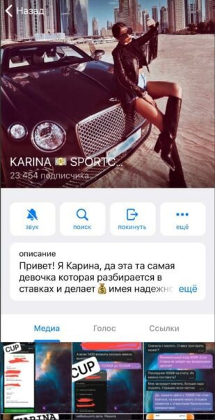 KARINA SPORTCUP телеграмм