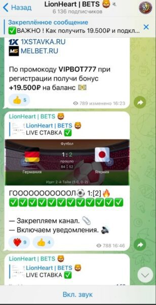 LionHeart BETS ставки на спорт