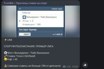 Trust Bet Прогнозы ставок на спорт