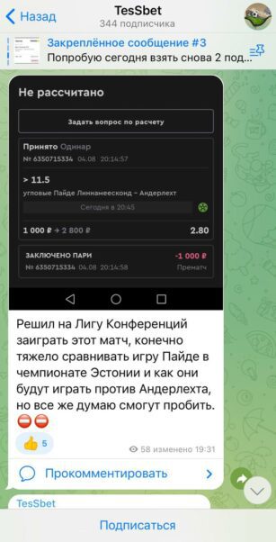 Канал TesSbet