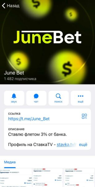 Телеграмм June Bet