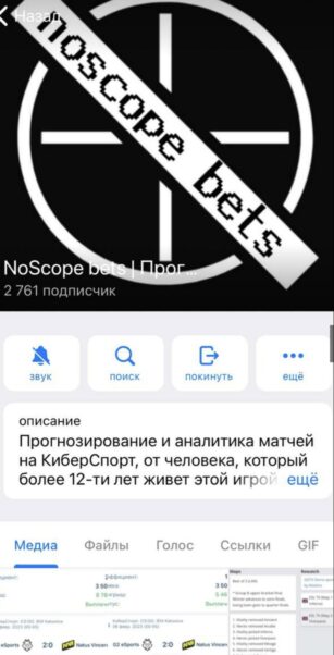 Каппер NoScope bets