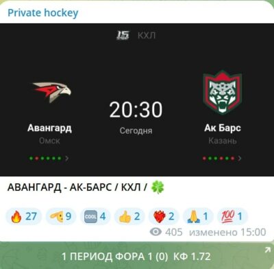 Private hockey ставки