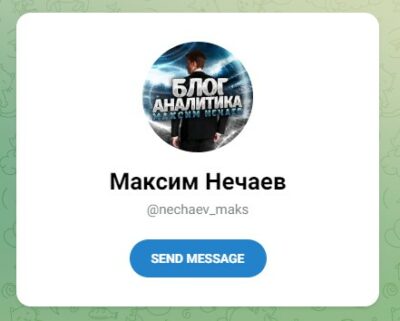 Максим Нечаев аналитик телеграмм