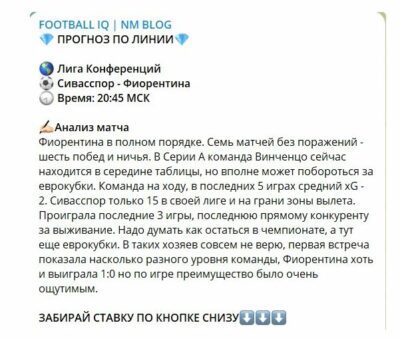 FOOTBALL IQ NM BLOG телеграмм Никиты Мельникова