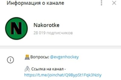 Nakorotke телеграмм