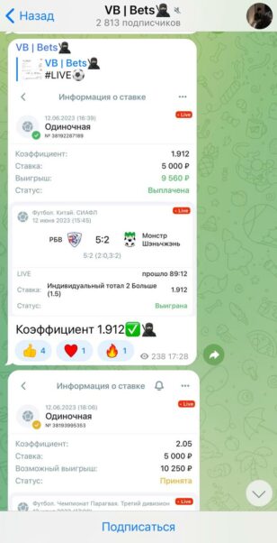 VB BETS статистика