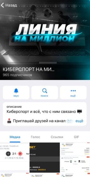 КИБЕРСПОРТ НА МИЛЛИОН тееграмм