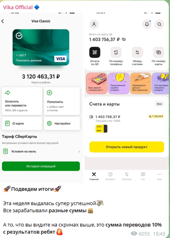 vika official развод телеграм канал